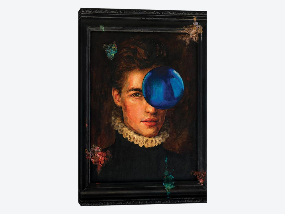 Gothic Portrait With A Blue Ball by Oleksandr Balbyshev 1-piece Canvas Art Print
