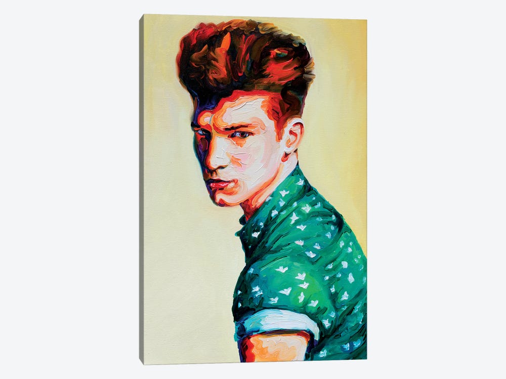 Guy In A Green Shirt by Oleksandr Balbyshev 1-piece Canvas Print