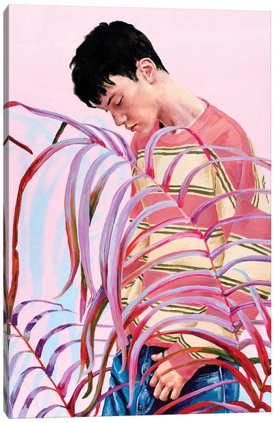 Guy In The Striped Sweater Canvas Art Print - Oleksandr Balbyshev