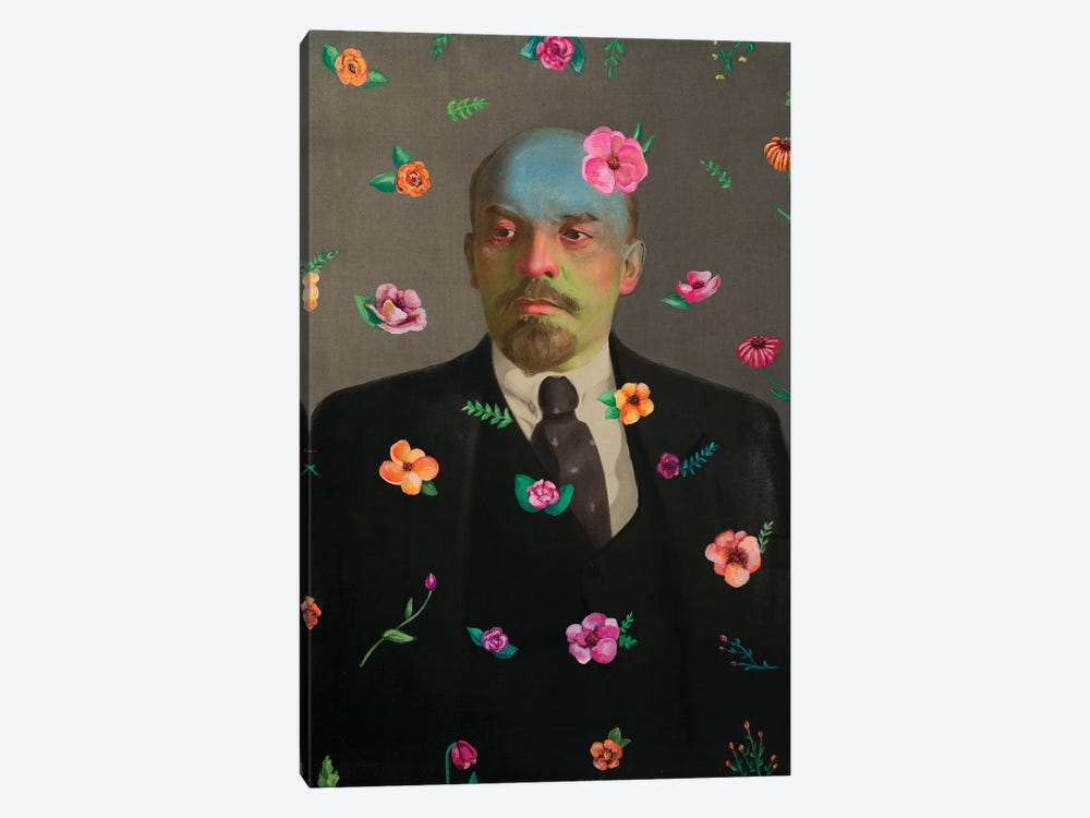 Lenin With Flowers by Oleksandr Balbyshev 1-piece Canvas Art Print