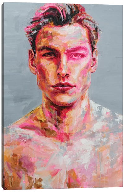 Pink Eye Canvas Art Print - Oleksandr Balbyshev