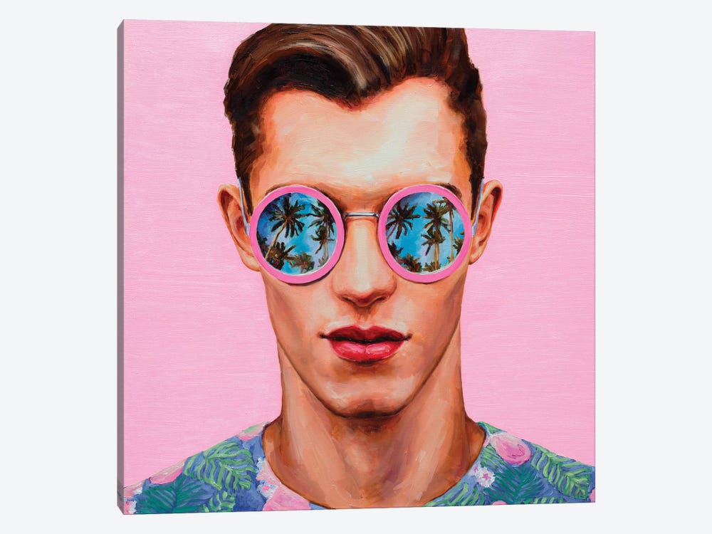 Pink Sunglasses by Oleksandr Balbyshev 1-piece Canvas Art