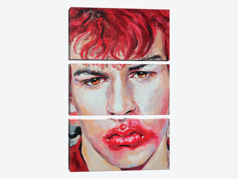 Red by Oleksandr Balbyshev 3-piece Canvas Print