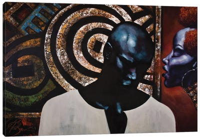 Illuminated Whisper Canvas Art Print - Contemporary Portraiture by Black Artists