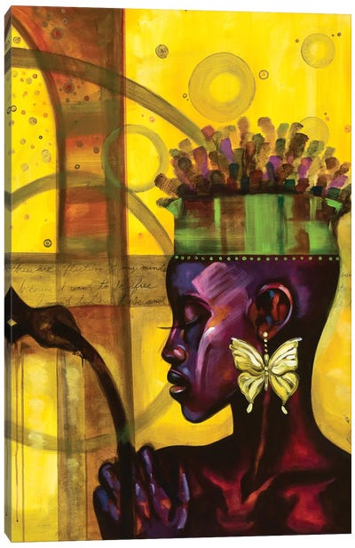 When My Soul Dreams III Canvas Art Print - Afrofuturism