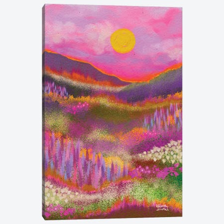 Flower Meadow Canvas Print #OBK101} by Olivia Bürki Canvas Wall Art