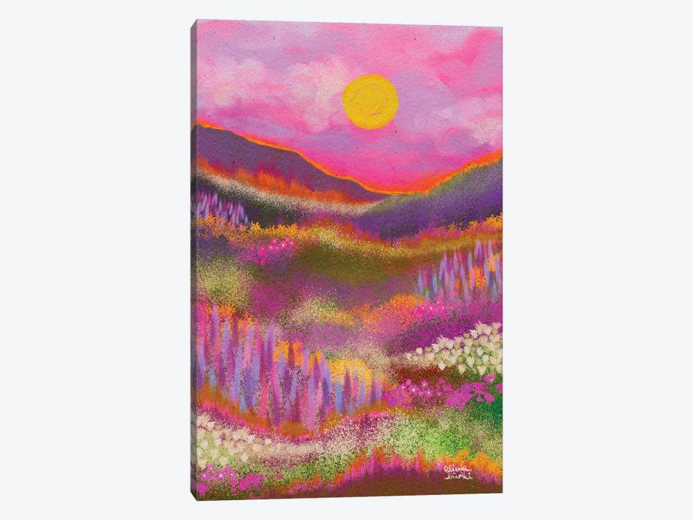 Flower Meadow by Olivia Bürki 1-piece Canvas Artwork