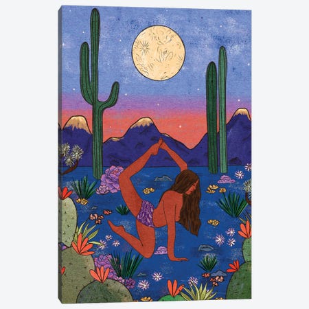 Desert Yoga Canvas Print #OBK10} by Olivia Bürki Canvas Print