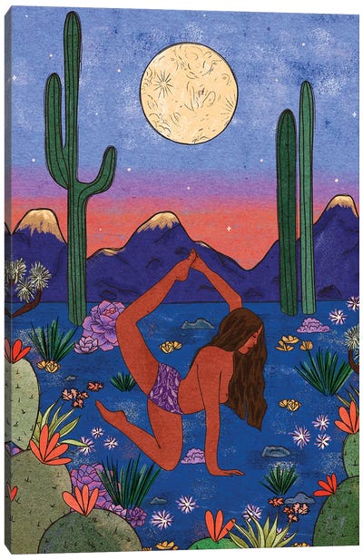 Desert Yoga Canvas Art Print - Olivia Bürki