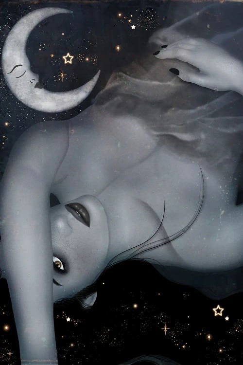 Moon Bathing by Olivia Bürki wall art