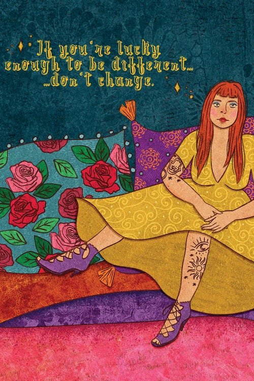 Happy To Be Different by Olivia Bürki wall art