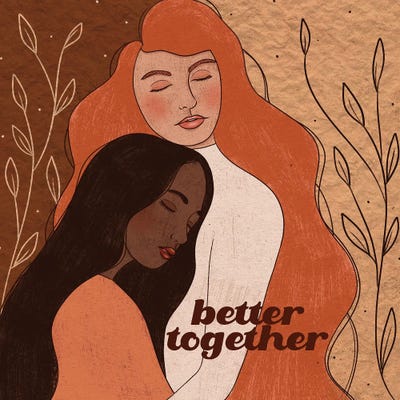 Better Together by Olivia Bürki framed canvas print