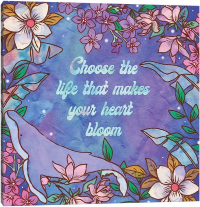 Make Your Heart Bloom Canvas Art Print - Olivia Bürki