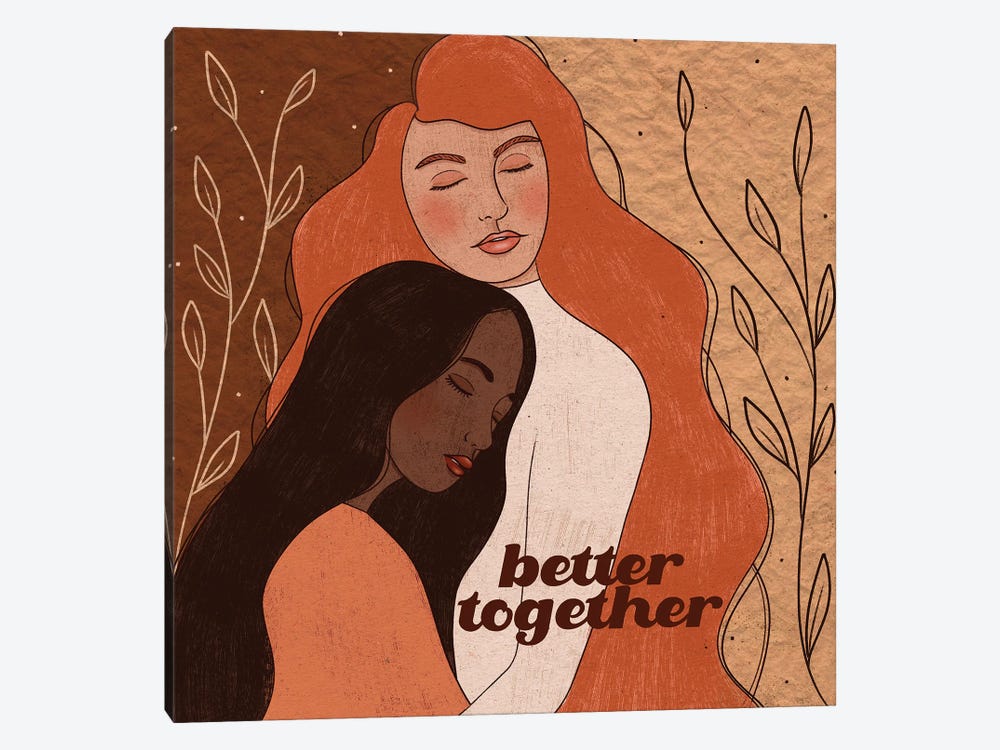 Better Together by Olivia Bürki 1-piece Canvas Art