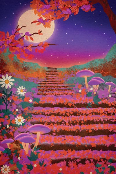 Psychedelic Dreamscapes: Night Garden by Olivia Bürki