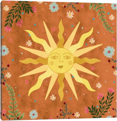 Vintage Sun Canvas Art Print - Sun Art