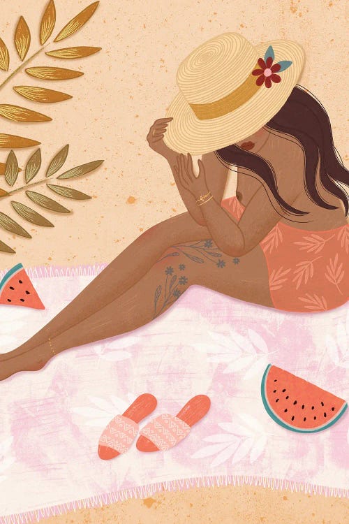 Water Melon Picnic by Olivia Burki wall art