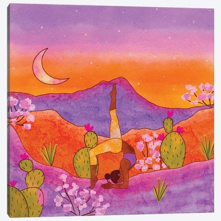 Yoga In The Desert Iii Canvas Print #OBK55} by Olivia Bürki Canvas Art