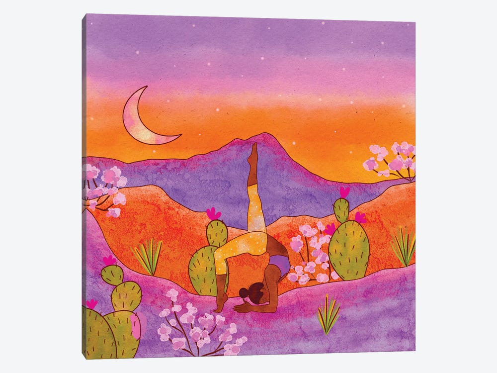 Yoga In The Desert Iii by Olivia Bürki 1-piece Canvas Print