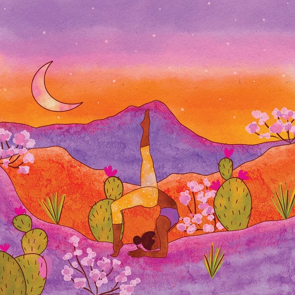 Yoga: Yoga In The Desert Iii by Olivia Bürki