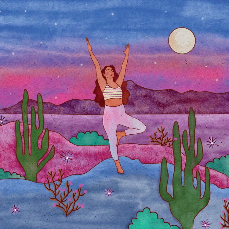 Yoga In The Desert IV by Olivia Bürki wall art
