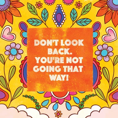 Don't Look Back by Olivia Bürki framed canvas print