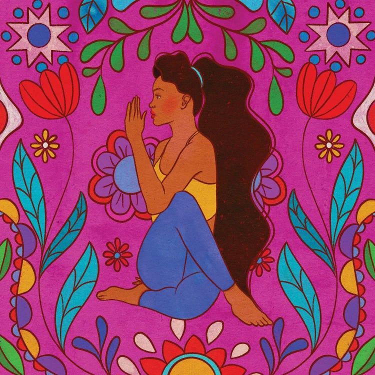 Colorful Yoga by Olivia Bürki wall art
