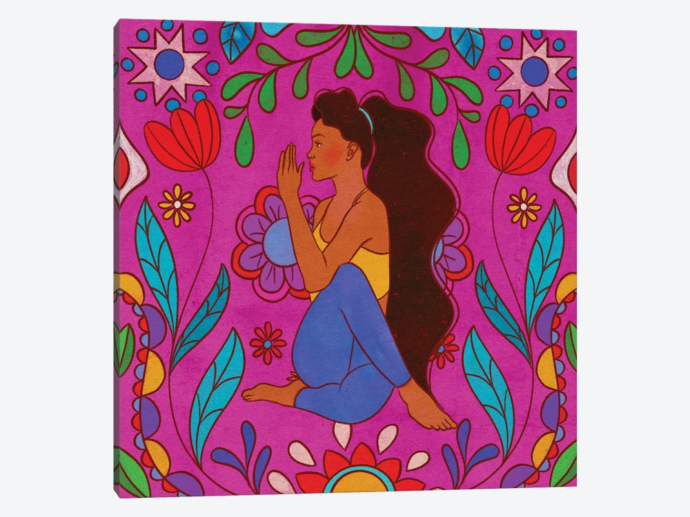 Colorful Yoga by Olivia Bürki 1-piece Canvas Art