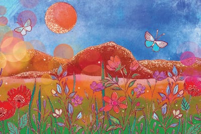 Magical Flower Meadow by Olivia Bürki framed canvas print