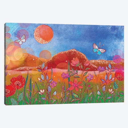 Magical Flower Meadow Canvas Print #OBK66} by Olivia Bürki Canvas Art Print