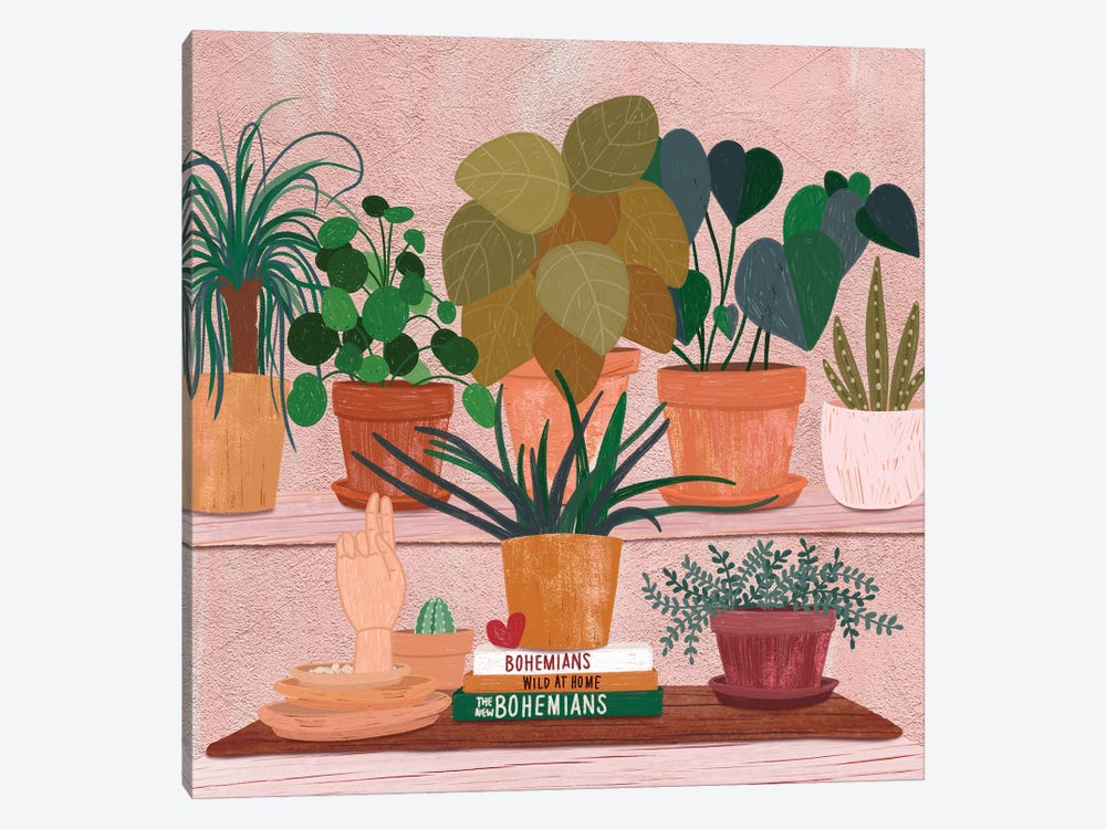 Boho Plantlets by Olivia Bürki 1-piece Canvas Artwork