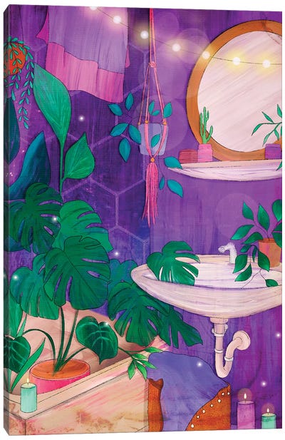 Bathroom Magick Canvas Art Print - Olivia Bürki