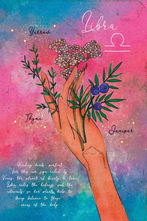 Libra Healing Herbs by Olivia Bürki wall art