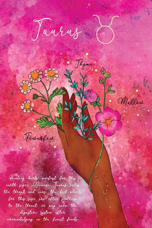 Taurus Healing Herbs by Olivia Bürki wall art