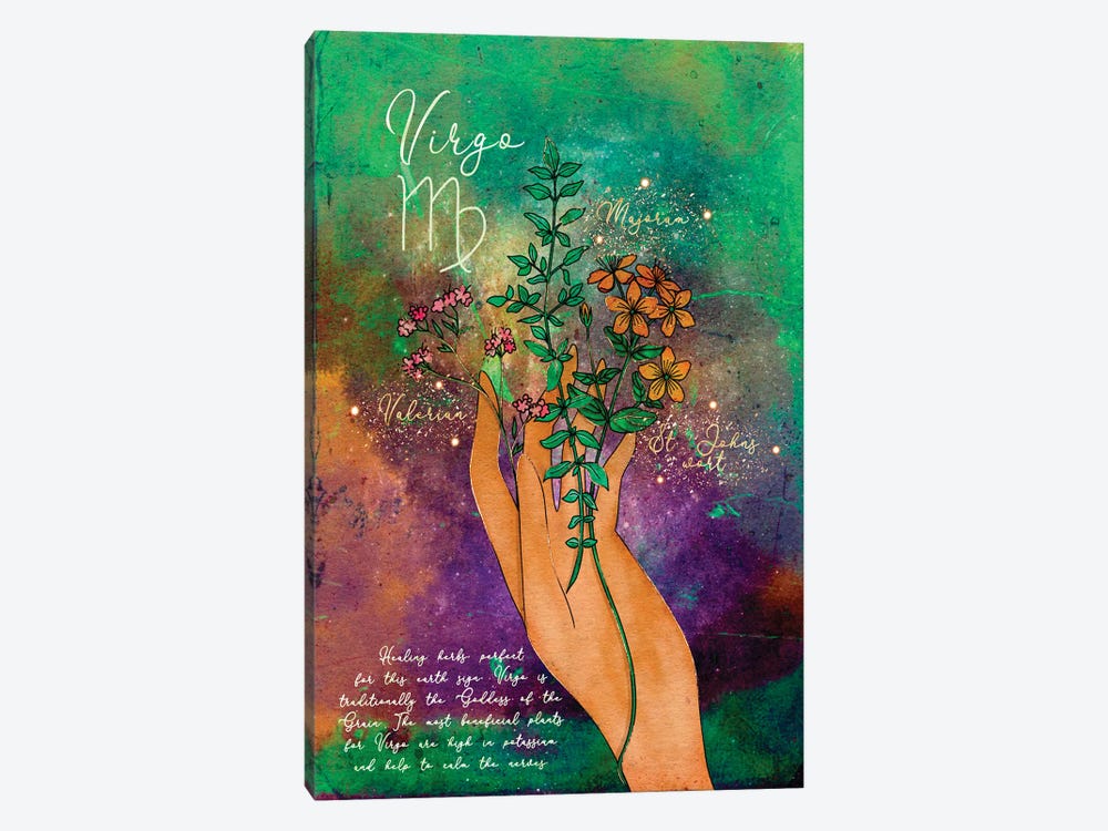 Virgo Healing Herbs by Olivia Bürki 1-piece Canvas Print
