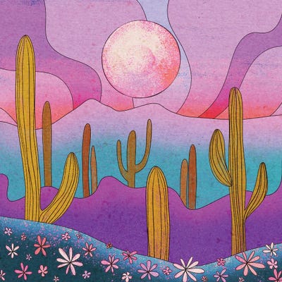 Desert Flowers by Olivia Bürki canvas print