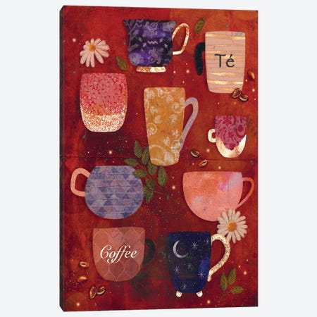 Coffee And Tea Canvas Print #OBK90} by Olivia Bürki Canvas Print