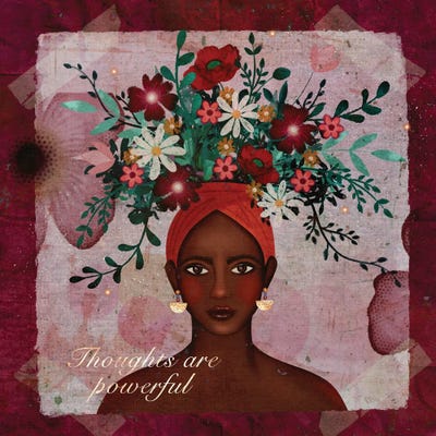 Thoughts Are Powerful by Olivia Bürki framed canvas print