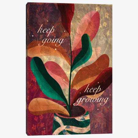 Keep Going Keep Growing Canvas Print #OBK92} by Olivia Bürki Canvas Print