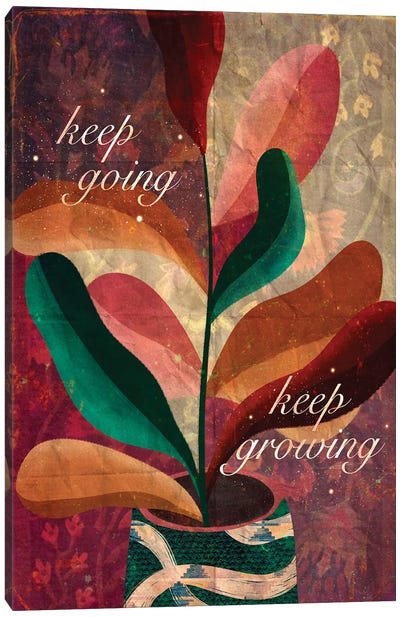 Keep Going Keep Growing Canvas Art Print - Olivia Bürki