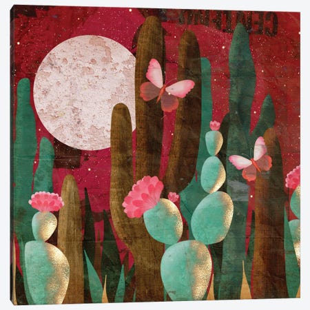 Desert Moon Magic Canvas Print #OBK93} by Olivia Bürki Canvas Print