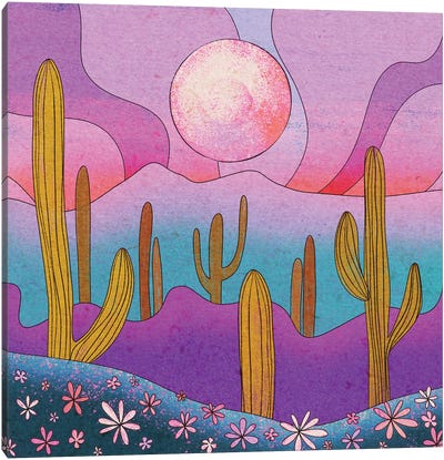 Desert Flowers Canvas Art Print - Olivia Bürki