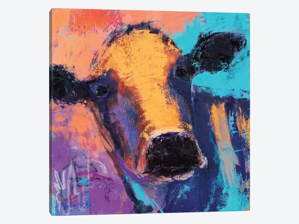 Purple Cow by Olena Bogatska 1-piece Canvas Artwork