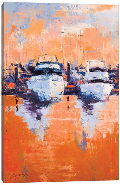 Evening Dock Canvas Art Print - Olena Bogatska