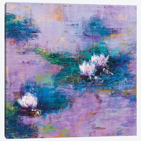 Purple Pond Canvas Print #OBO110} by Olena Bogatska Canvas Wall Art