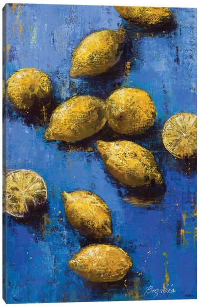 Lemons II Canvas Art Print - Lemon & Lime Art