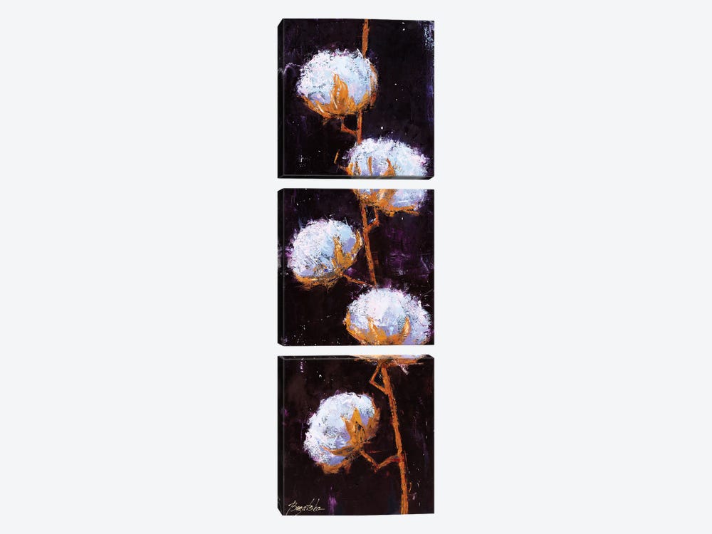 Cotton Branch by Olena Bogatska 3-piece Canvas Art