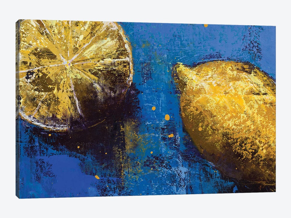 Lemons III by Olena Bogatska 1-piece Canvas Art Print