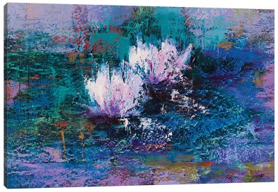 Water Lilies II Canvas Art Print - Olena Bogatska