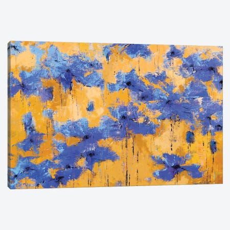 Blue Flowers Canvas Print #OBO127} by Olena Bogatska Canvas Art